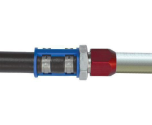 Łącznik 180 stopni przewód aluminiowy 5/8" z przewodem gumowym G10 (13mm)