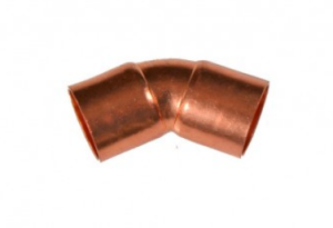 Łuk 7/8" 45° do lutowania, dwukielichowy calowy