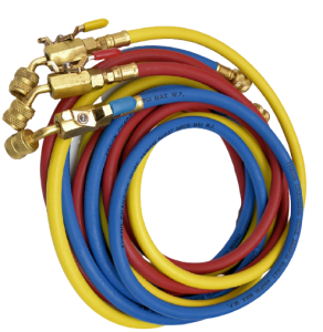 Wąż serwisowy z zaworkiem 240cm 1/4" SAE, wąż napełniający