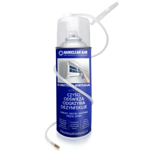PREPARAT DO CZYSZCZENIA I DEZYNFEKCJI KLIMATYZACJI 500ML NANOCLEAN AIR AEROZOL BIOBÓJCZY