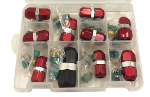 Zestaw do naprawy przewodów 180 stopni SAE / gwinty metryczne w 10 rozmiarach