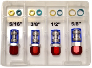 Zestaw do naprawy przewodów  aluminiowo - gumowych 180° w 4 rozmiarach