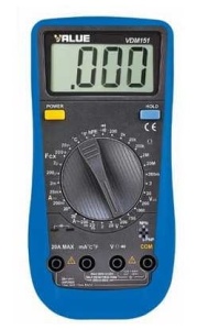 Multimetr cyfrowy VALUE VDM-151, miernik elektroniczny z termometrem