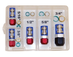 Zestaw do naprawy przewodów  aluminiowo - gumowych 180° w 5 rozmiarach